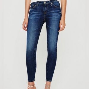 Anthropologie Adriano Goldschmied Aubrey Skinny Straight Dark Blue Jeans 26R